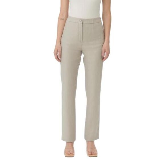 KASPER Dress Beige Size 16 Pants High Rise Straight Leg Side Zip Professional - Picture 1 of 13